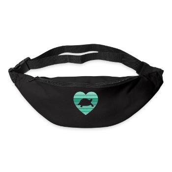 Tortoise Lover Vintage Heart Turtle Retro Reptile - Bum bag - black - Front