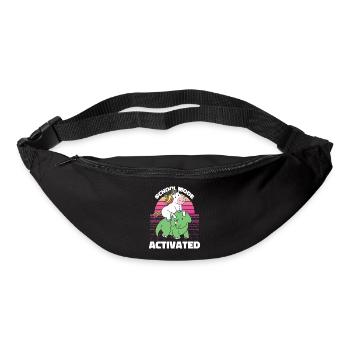 Schüler Einhorn Triceratops Dino Zurück zur Schule - Gürteltasche - Schwarz - Vorne