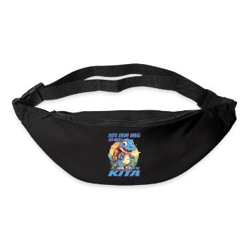 Aus dem Weg ich muss in die Kita - Kindergarten - Gürteltasche - Schwarz - Vorne