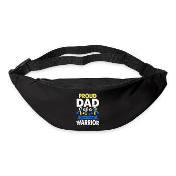 Vater Des Down-syndrom-krieger-bewusstseins Gelbes - Gürteltasche - Schwarz - Vorne