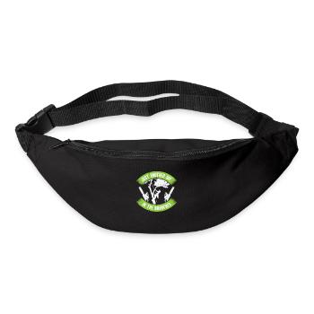 Arboriculteur, coupe-arbres, tronçonneuse, bûcheron - Sac banane - noir - Devant