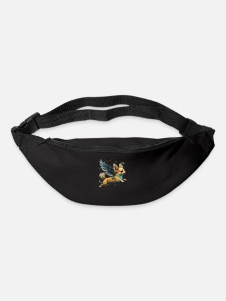 Chihuahua | Niedlicher Hund Flügel Schmetterling - Gürteltasche - Schwarz