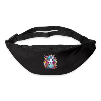 Unicorn Schoolchild School Enrollment Girl Gift - Bum bag - black - Front