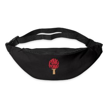 Ping Pong Paddle Joueur de tennis de table drôle - Sac banane - noir - Devant
