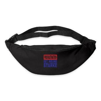 Prokrastination Ist Meine Stärke Lustiger Spruch - Gürteltasche - Schwarz - Vorne
