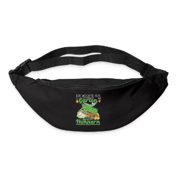 Garten und Hühner Leidenschaft Hobby Huhn Gärtner - Gürteltasche - Schwarz - Vorne