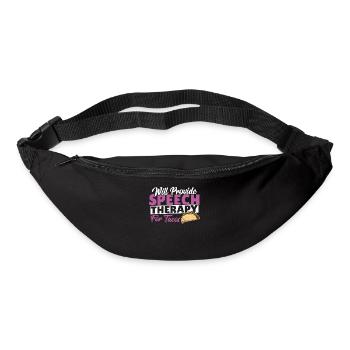 Bietet Sprachtherapie für Tacos Sprachtherapeutin - Gürteltasche - Schwarz - Vorne