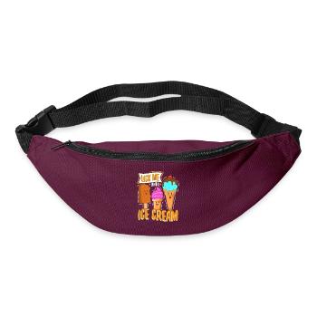 Lick Me Until Ice Cream - Gürteltasche - Burgunderrot - Vorne