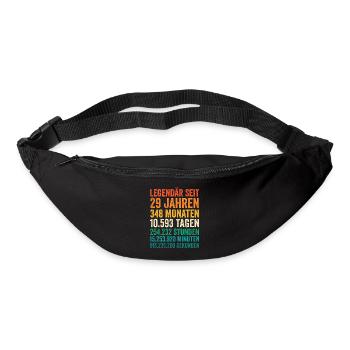 29 Jahre Neunundzwanzigster Geburtstag - Gürteltasche - Schwarz - Vorne