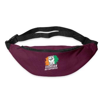 Not Ivorian But Supportive Ivory Coast Flag - Bum bag - burgundy - Front