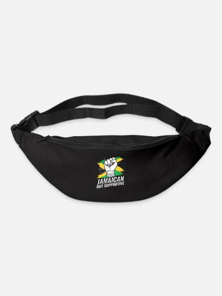 Not Jamaican But Supportive Jamaica Flag Country - Bum bag - black
