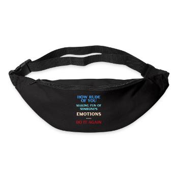 Se moquer des sentiments Langue anglaise - Sac banane - noir - Devant