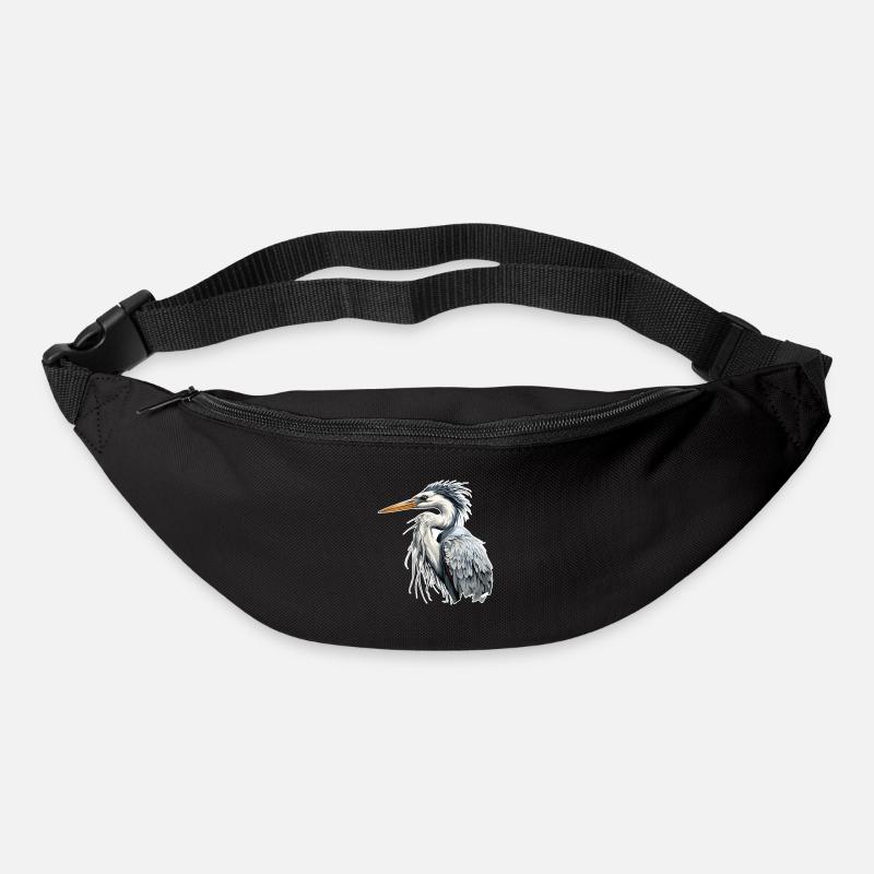 Reiher - Gürteltasche - Schwarz