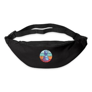 Pièce d’échecs vintage Pièce d’échecs rétro - Sac banane - noir - Devant