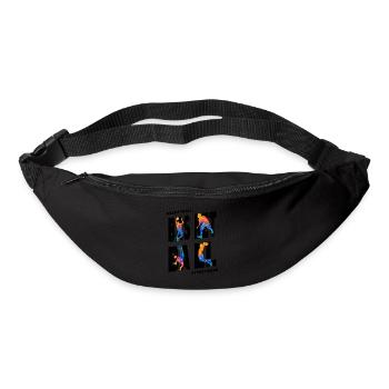 Basketball Basketballspieler Spieler Vintage Bunt - Gürteltasche - Schwarz - Vorne