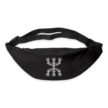 MOTIFS DES TAPIS KABYLE AMAZIGH - Sac banane - noir - Devant