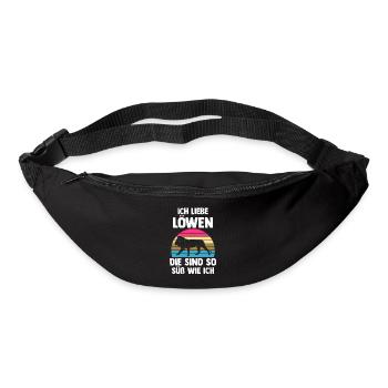 Löwe Löwen - Gürteltasche - Schwarz - Vorne