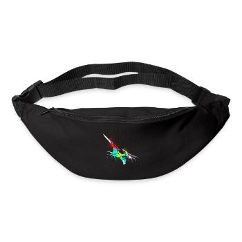 Splash art Dinosaur pterosaurs - Bum bag - black - Front