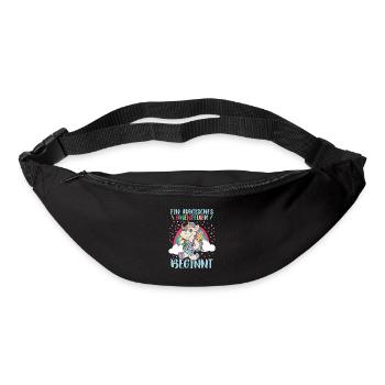 Schulranzen Einhorn Schulanfang Schulkind - Gürteltasche - Schwarz - Vorne