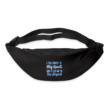 J’ai suivi mon cœur et cela m’a conduit à l’aéroport 3 - Sac banane - noir - Devant