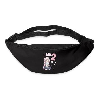 2 Jahre Mädchen Anime Kawaii Katze 2. Geburtstag - Gürteltasche - Schwarz - Vorne