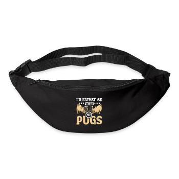 I'd rather be with my pugs - Bum bag - black - Front