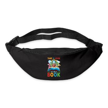 Jetez un coup d’œil C’est dans un rat de bibliothèque de lecture de livre - Sac banane - noir - Devant