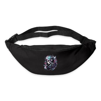 Crâne Crâne Crânes Crâne Squelette - Sac banane - noir - Devant