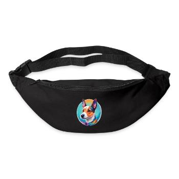 Jack Russel Chien préféré et fidèle compagnon - Sac banane - noir - Devant