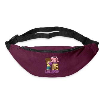 Cadeau de bonbons Lollipop - Sac banane - bordeaux  - Devant