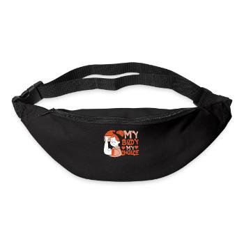 Féministe Mon corps Mon choix - Sac banane - noir - Devant