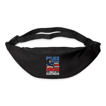 Lustiger Polzei Spruch für einen Polizist - Gürteltasche - Schwarz - Vorne