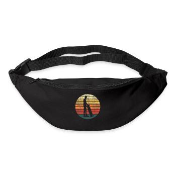 Skater Skateboard Fahrer Skateboardfahrer Retro - Gürteltasche - Schwarz - Vorne