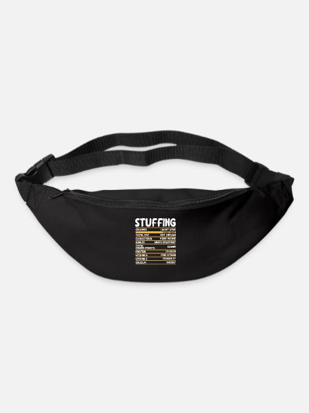 Lustige Thanksgiving-Füllung Lebensmittel - Gürteltasche - Schwarz