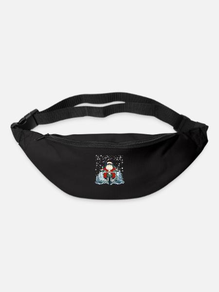 Biker-Weihnachtsmann auf Motorrad Lustige - Gürteltasche - Schwarz
