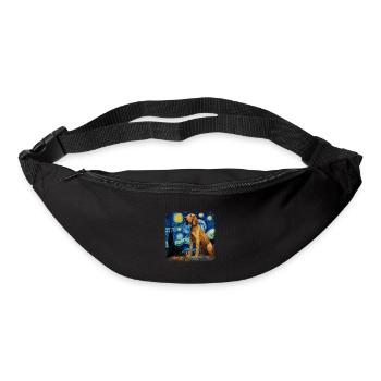 Bloodhound Van gogh starry night - Bum bag - black - Front