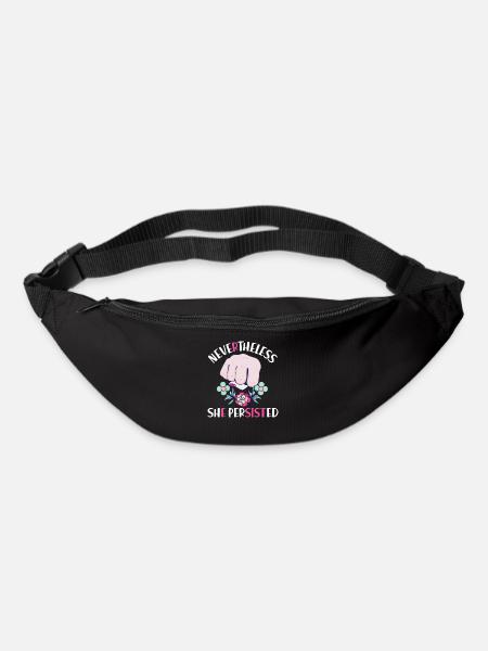 Féministe néanmoins elle - Sac banane - noir