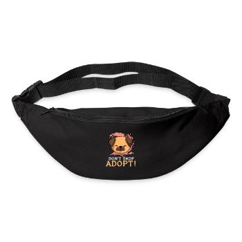 Rescue, adopt, care for animals - Bum bag - black - Front