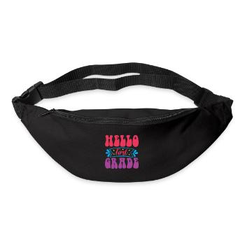 Hallo 1. Klasse Zurück zur Schule Erster Tag - Gürteltasche - Schwarz - Vorne