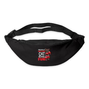 Katze Boxen Boxring Boxerhandschuhe Boxkämpfer - Gürteltasche - Schwarz - Vorne