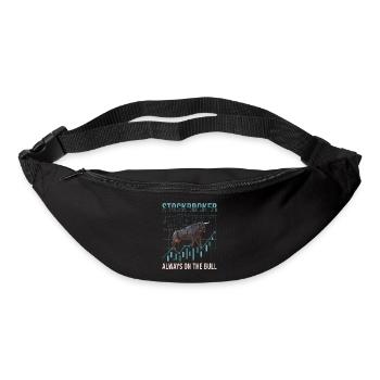 Courtier en valeurs mobilières, négociant, investisseur, bourse - Sac banane - noir - Devant