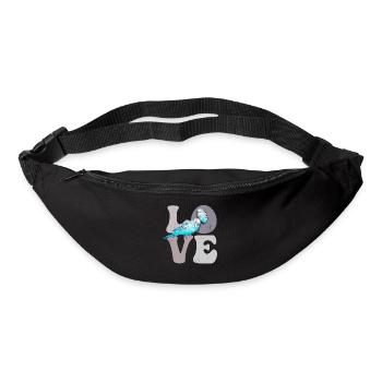 Perruche perroquet perruche - Sac banane - noir - Devant