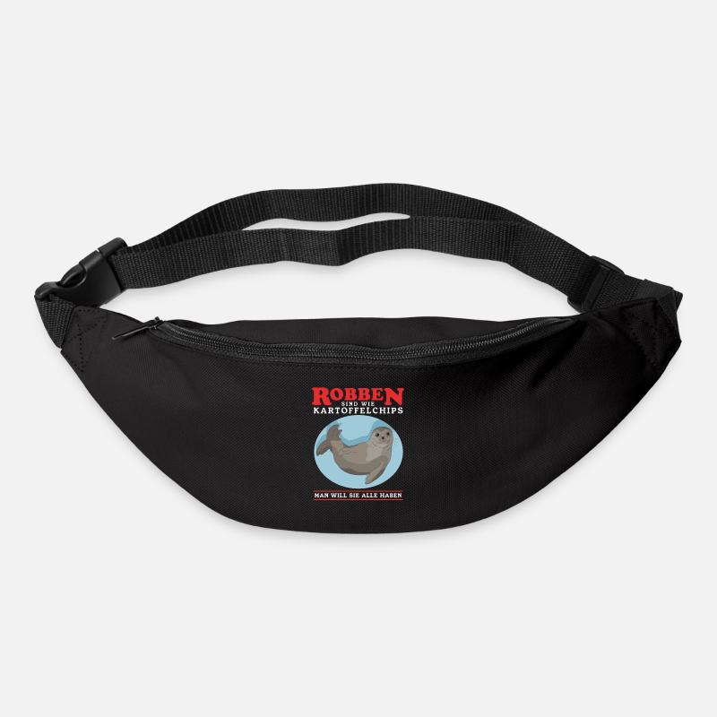 Robbe Seehund Seelöwe Kegelrobbe Robben Geschenk - Gürteltasche - Schwarz