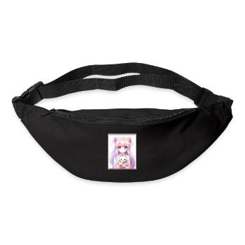 Kawaii Girl Anime Manga Girl Cat - Sac banane - noir - Devant