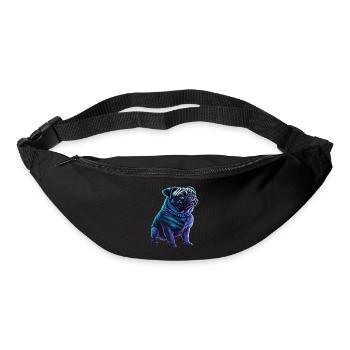 Futuristischer Neon-Mops - Gürteltasche - Schwarz - Vorne