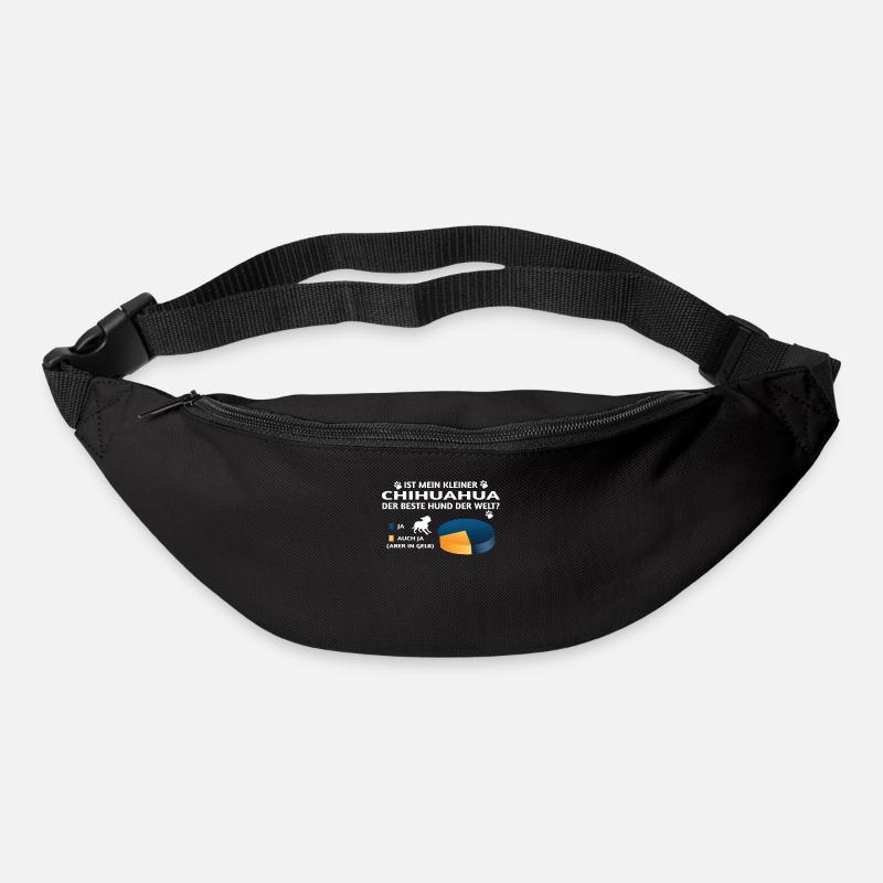 Hund Chihuahua Hundebesitzer Gechenkidee - Gürteltasche - Schwarz