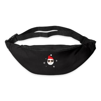 Drôle de Noël Bonhomme de neige Face Léopard - Sac banane - noir - Devant