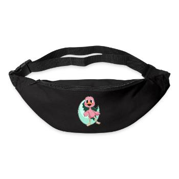 Flamingo Ei - Gürteltasche - Schwarz - Vorne