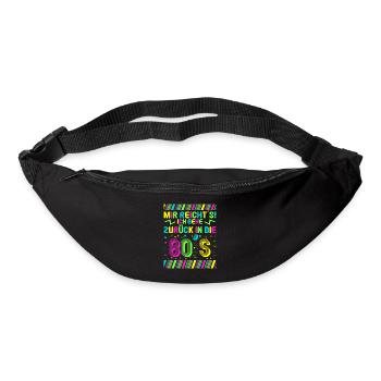 Mir reichts ich geh zurück in die 80er Kostüm - Gürteltasche - Schwarz - Vorne