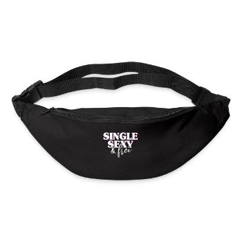 Single Sexy Frei Stolz Flirten Trennung Liebe Solo - Gürteltasche - Schwarz - Vorne